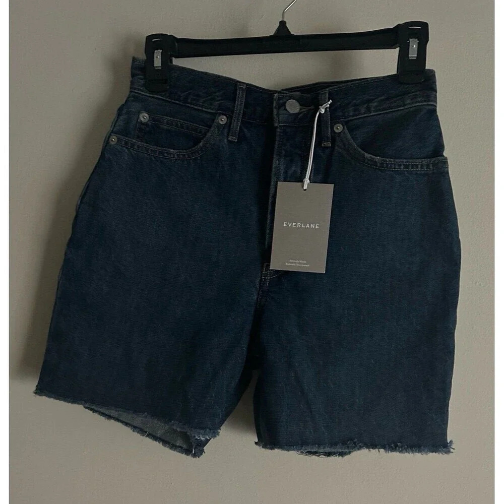 Everlane The Rigid Way High Jean Shorts Size 25 NWT